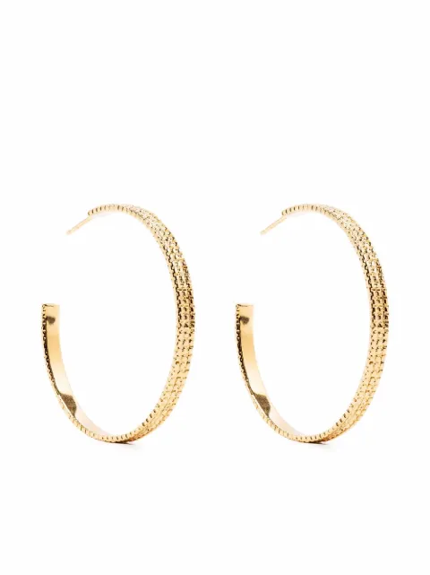 Wouters & Hendrix chain-texture hoop earrings Gold EHS02800
