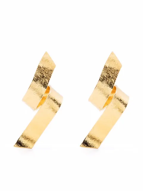Wouters & Hendrix Swirl twist-detail earrings Gold EHS01000