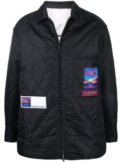 Valentino Garavani quilted shirt jacket Black VCLH3680Y
