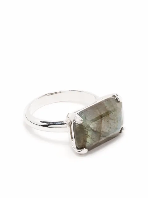 Wouters & Hendrix crystal-embellished band ring Green RHS00654