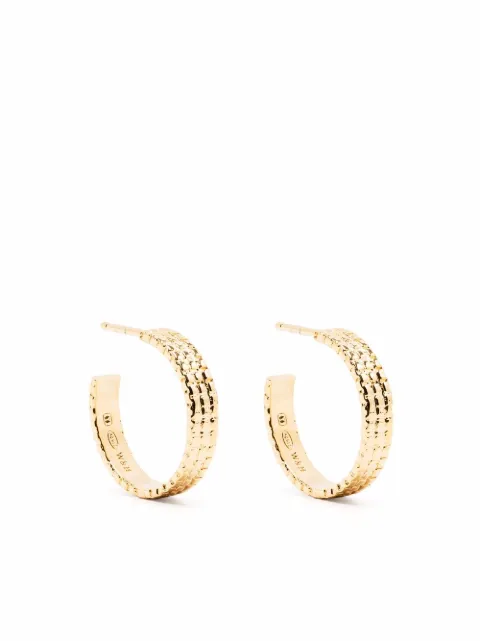Wouters & Hendrix textured small hoops Gold EHS027GP
