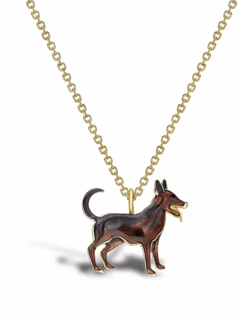 Pragnell 18kt yellow gold Zodiac dog pendant necklace Gold CR2804