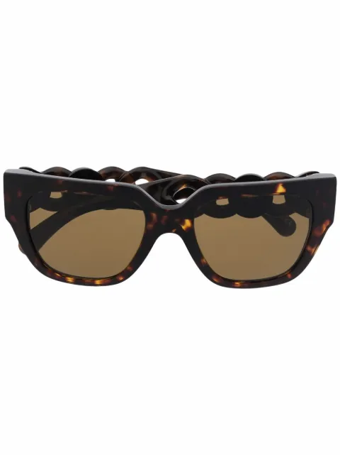 Versace Eyewear sculpted square sunglasses Brown VE4409