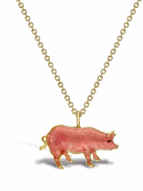 Pragnell 18kt yellow gold Zodiac pig pendant necklace Gold CR2809