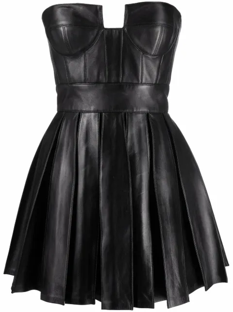 Balmain cutout detail flared minidress Black WF1R1050L158