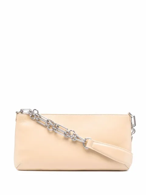 BY FAR Holly leather shoulder bag Neutrals 21FWHOLLSSDGGLAR