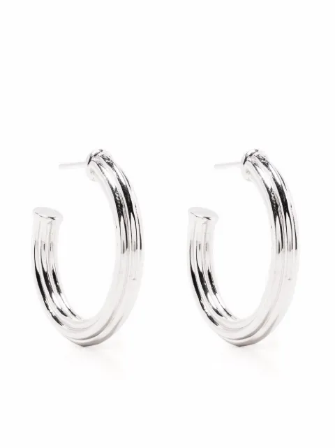 Missoma large ridge hoop earrings Silver CHSE5NS