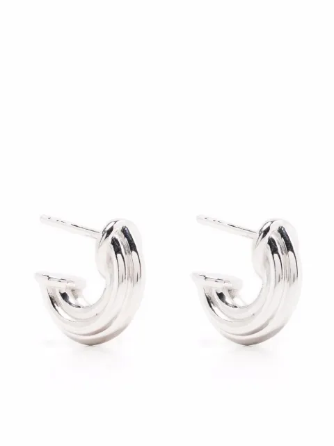 Missoma ridge hoop huggies Silver CHSE3NS