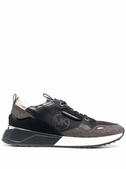 Michael Michael Kors Theo monogram-print low-top sneakers Black 43F1THFS2B
