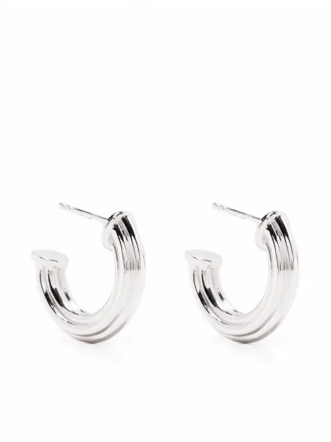 Missoma medium ridge hoop earrings Silver CHSE4NS