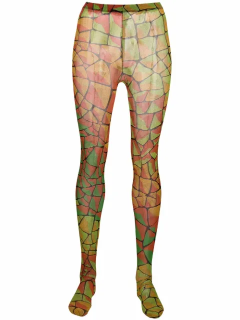 PUCCI Tartuca-print tights Orange 2HGE032H350