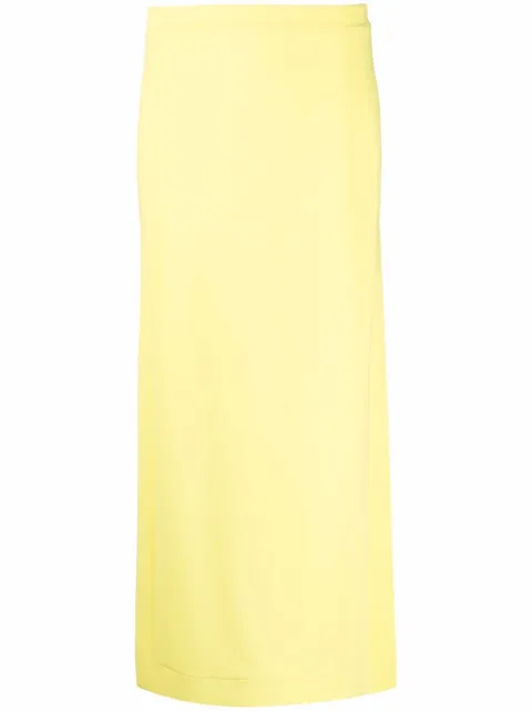 PUCCI high-waisted slit-detail skirt Yellow 2HRV212H660