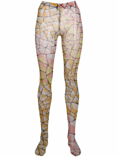 PUCCI Tartuca-print tights Pink 2HGE032H350