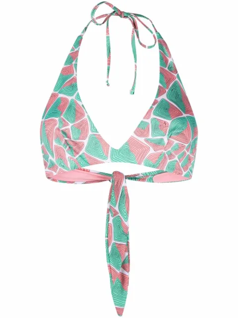 PUCCI Tartuca-print bikini top Pink 2HMX012H897