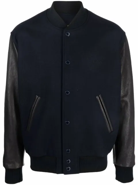 Golden Goose panelled varsity bomber jacket Blue GMP00834P000617