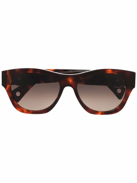 Lanvin tortoiseshell-effect logo-plaque sunglasses Brown LNV604S