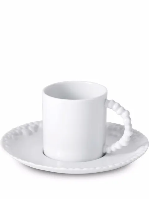 L'Objet Haas Mojave espresso cup and saucer White HB155