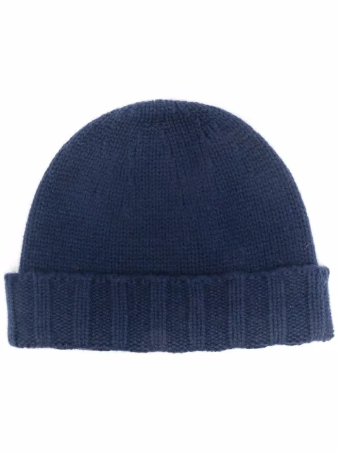 Drumohr knitted cashmere beanie Blue D1K750