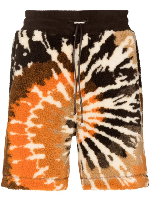 AMIRI tie-dye fleece shorts Brown PS22MKS006