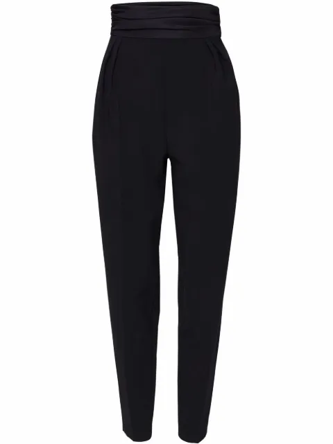 Carolina Herrera high-waist tapered-leg trousers Black S2211N414BDW