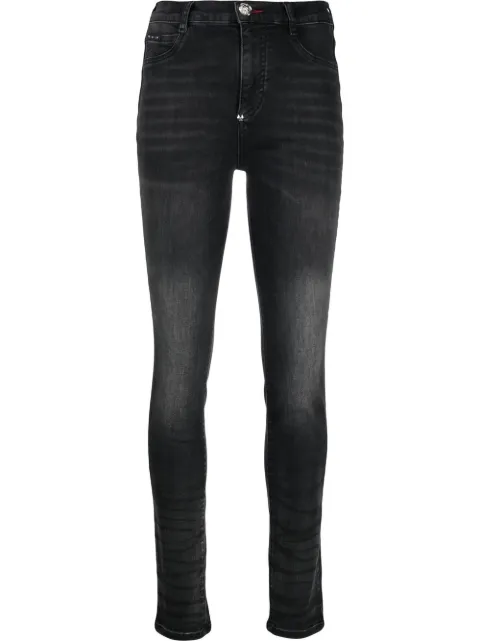Philipp Plein high-waist skinny-cut jeans Black AAACWDT1789PDE004N