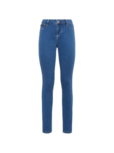Philipp Plein logo-plaque skinny-fit jeans Blue AAACWDT1790PDE004N