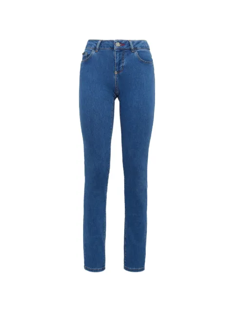 Philipp Plein logo-plaque slim-fit denim jeans Blue AAACWDT1788PDE004N