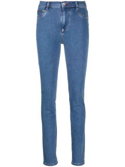 Philipp Plein high-waist skinny-cut jeans Blue AAACWDT1789PDE004N