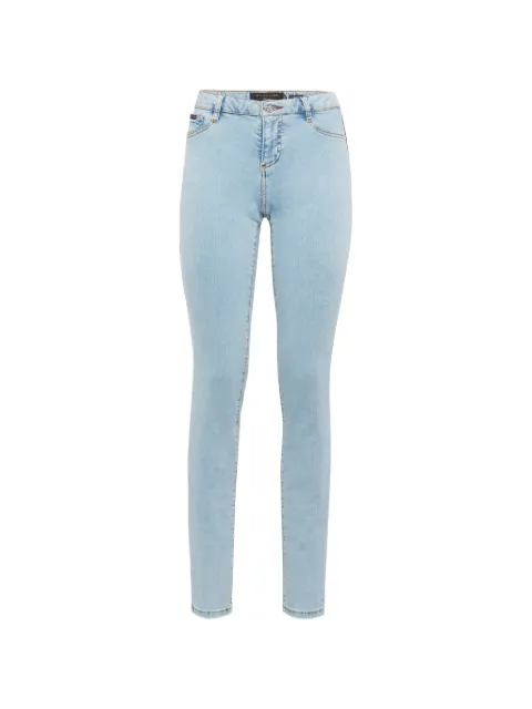 Philipp Plein logo-plaque jeans Blue AAACWDT1790PDE004N