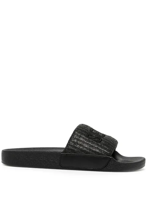Senso Elly II logo-embroidered slides Black ELLYII