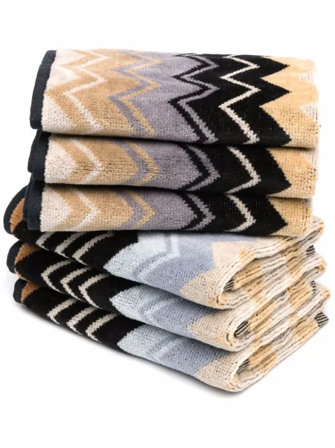 Missoni Home Giacomo face towels (set of 6) Neutrals 1G3SP99904C