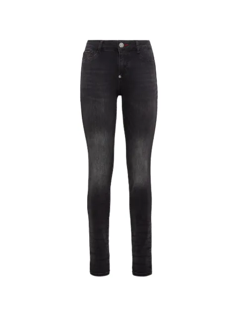 Philipp Plein logo-plaque skinny denim jeans Black AAACWDT1790PDE004N