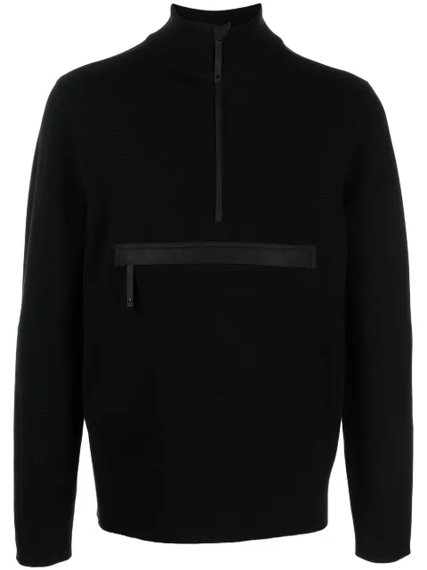Aztech Mountain half-zip roll neck sweater Black AM400235