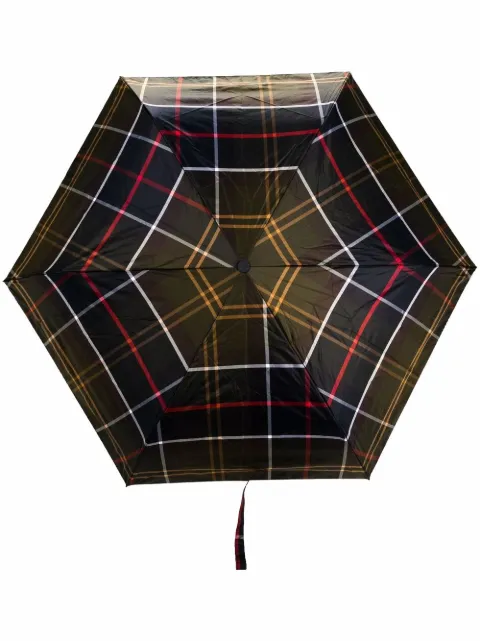 Barbour Portree plaid umbrella Green LAC0154