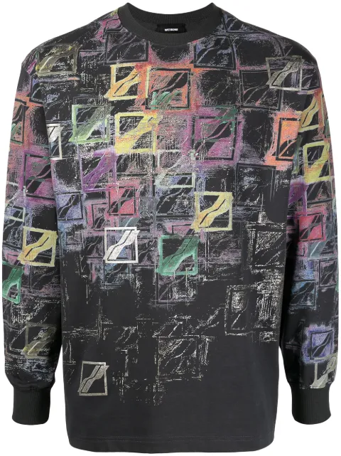 We11done logo-print cotton sweatshirt Multicolour WDTT321599UBK