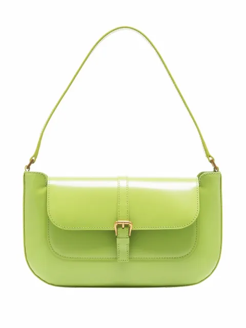 BY FAR Miranda patent-leather shoulder bag Green 19PFMDASLMWMED