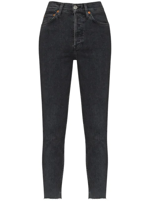 RE/DONE 90s high-rise cropped jeans Black 1443WHRAC