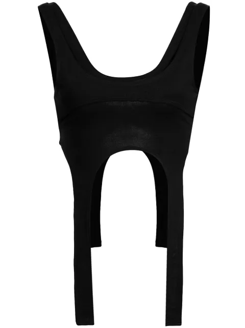 HELIOT EMIL U-neck cropped tank top Black HEW13005P03BLK01