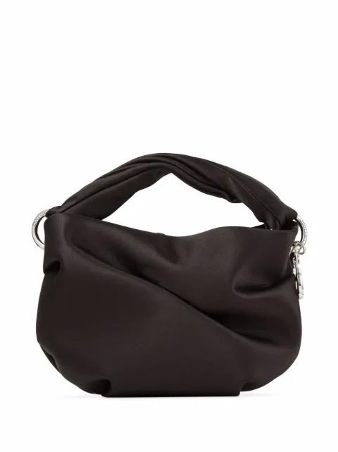 Jimmy Choo Bonny satin-finish tote bag Black BONNYSAT