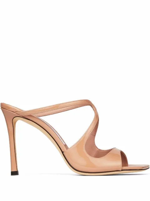 Jimmy Choo Anise cut-out detail mules Pink ANISE95PAT