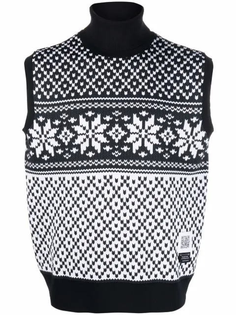 Fumito Ganryu roll-neck sleeveless jumper White Fu6Kn02