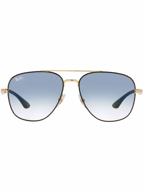 Ray-Ban square-frame aviator sunglasses Black RB368390003F
