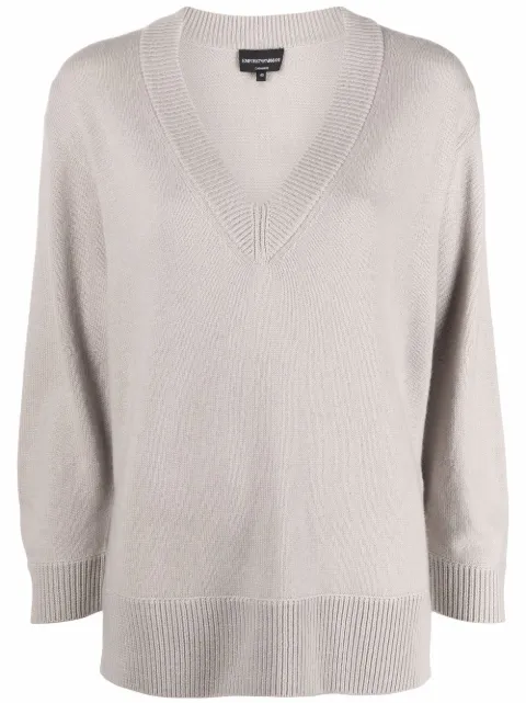 Emporio Armani V-neck cashmere jumper Neutrals 6K2MTS2M15Z