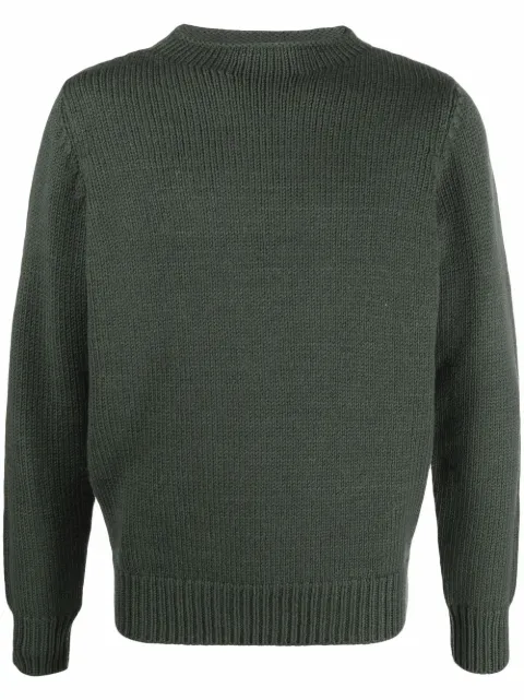 Dell'oglio merino knit crew neck jumper Green GC3MLWM3R