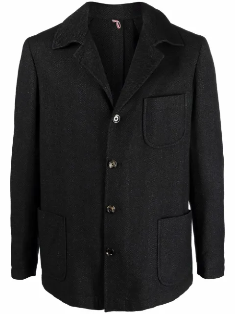 Dell'oglio single-breasted wool-blend jacket Grey ZAGARATL2651