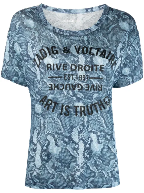Zadig&Voltaire Marta Wild Blason T-shirt Blue JWTS00006