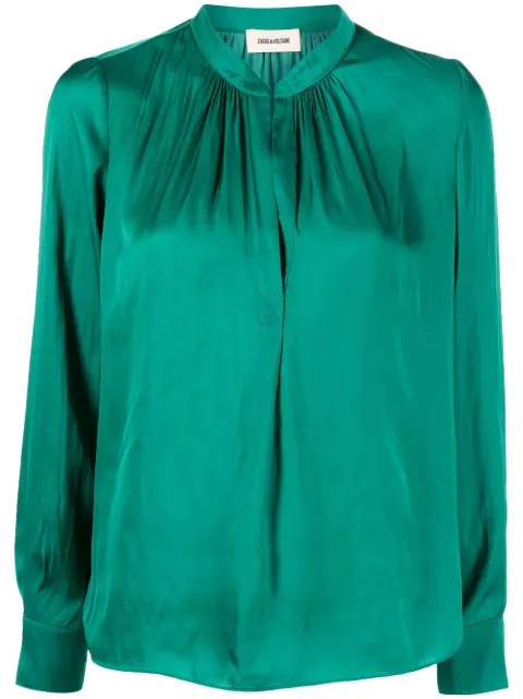 Zadig&Voltaire Tink satin blouse Green WWSH00021