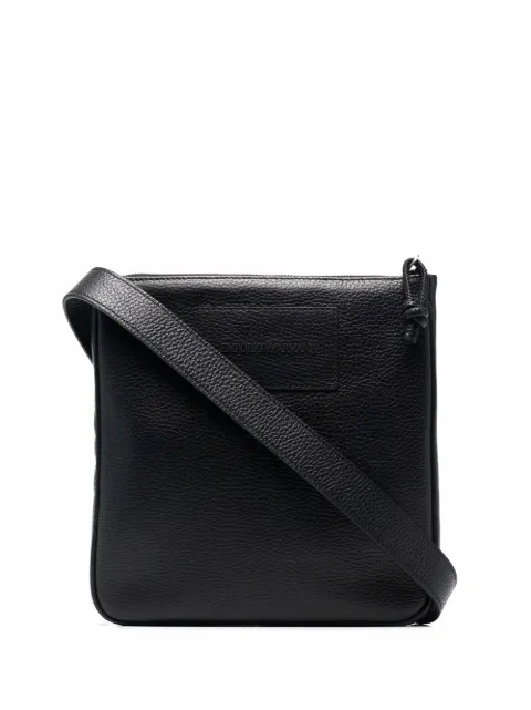 Emporio Armani logo-embossed messenger bag Black Y4M252Y068E