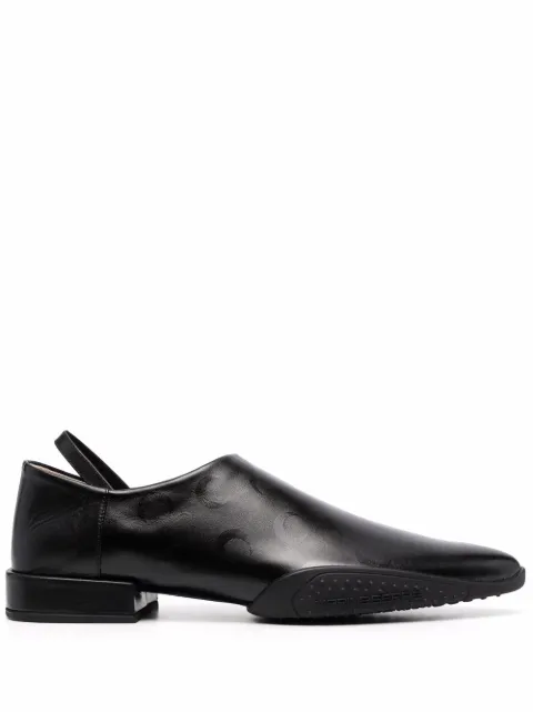 Marine Serre crescent moon-print flat shoes Black F005ICONMFW21