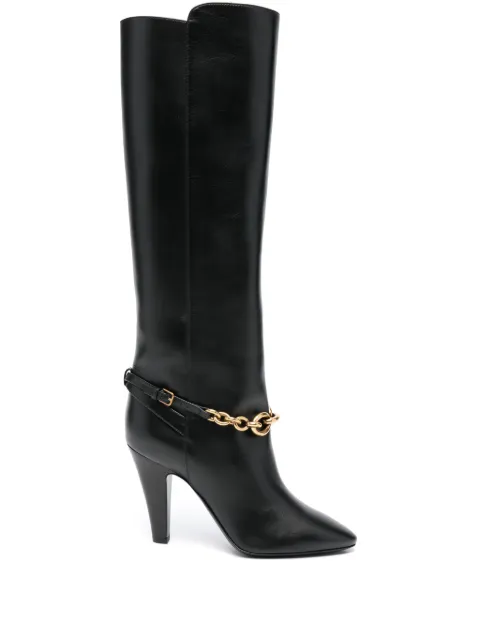 Saint Laurent 100mm Le Maillon boots Black 6702542W700